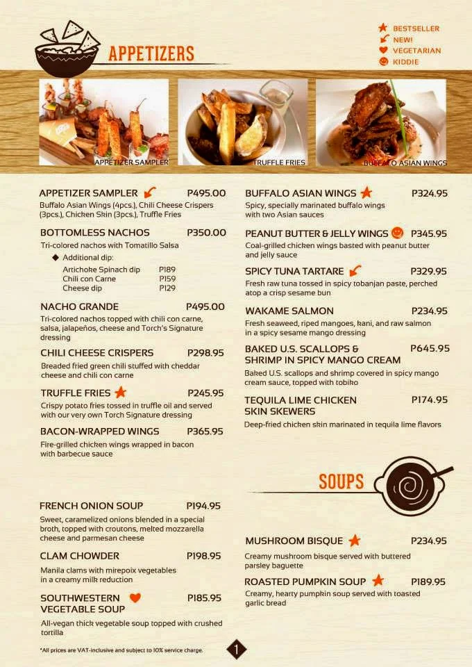 Torch Restaurant Menu & Updated Prices Philippines 2024